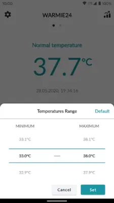 WARMIE24 - Body Thermometer android App screenshot 1